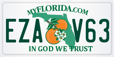 FL license plate EZAV63