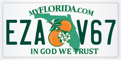 FL license plate EZAV67
