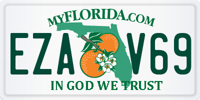 FL license plate EZAV69