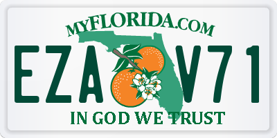 FL license plate EZAV71
