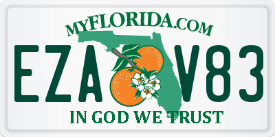FL license plate EZAV83