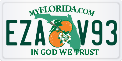 FL license plate EZAV93