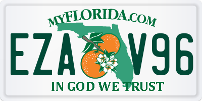 FL license plate EZAV96