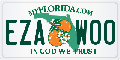 FL license plate EZAW00