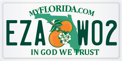 FL license plate EZAW02