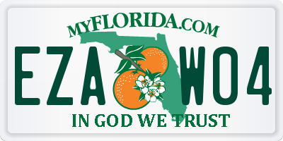 FL license plate EZAW04