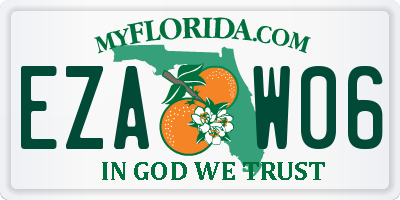 FL license plate EZAW06