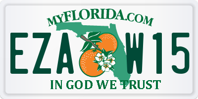 FL license plate EZAW15