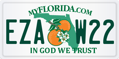 FL license plate EZAW22