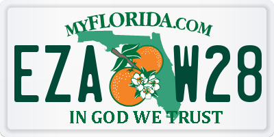 FL license plate EZAW28