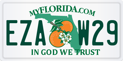 FL license plate EZAW29