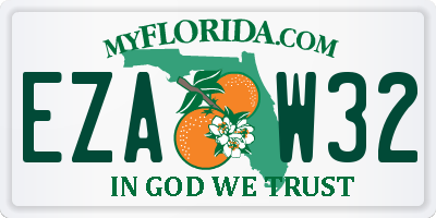 FL license plate EZAW32