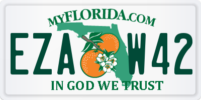 FL license plate EZAW42