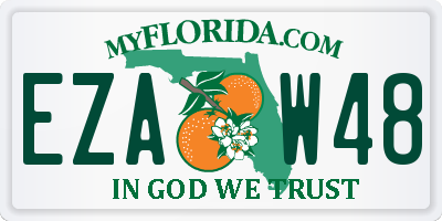FL license plate EZAW48