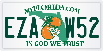 FL license plate EZAW52