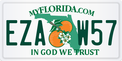 FL license plate EZAW57