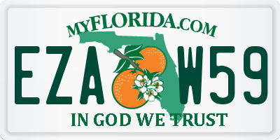 FL license plate EZAW59