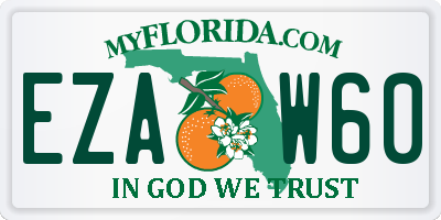 FL license plate EZAW60