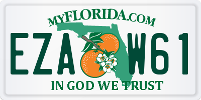 FL license plate EZAW61