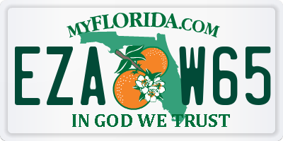 FL license plate EZAW65
