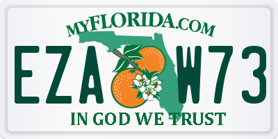 FL license plate EZAW73