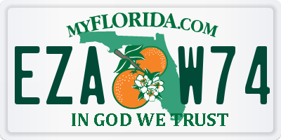 FL license plate EZAW74