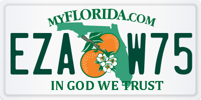 FL license plate EZAW75