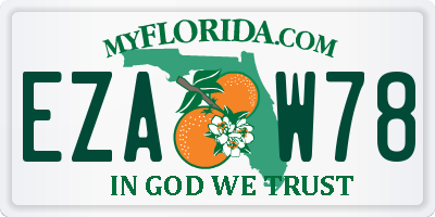 FL license plate EZAW78