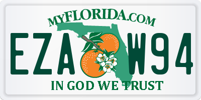 FL license plate EZAW94