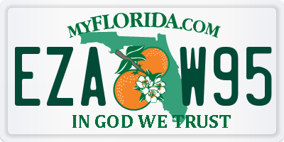 FL license plate EZAW95