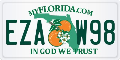 FL license plate EZAW98