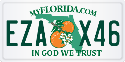 FL license plate EZAX46