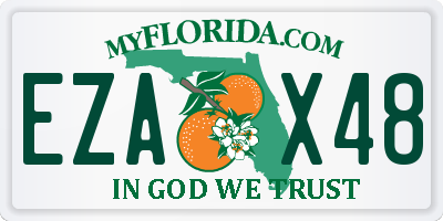 FL license plate EZAX48