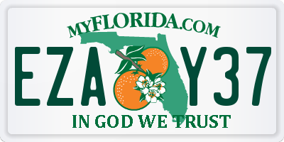 FL license plate EZAY37