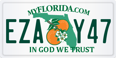 FL license plate EZAY47