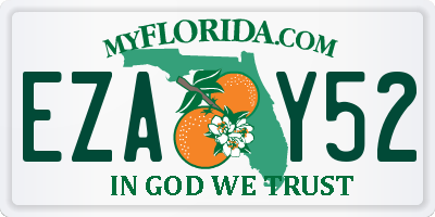 FL license plate EZAY52