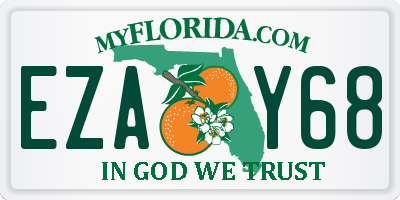 FL license plate EZAY68
