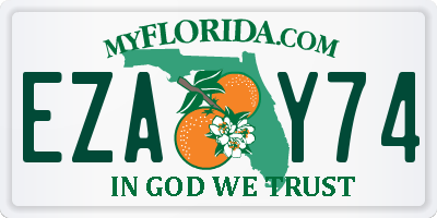FL license plate EZAY74