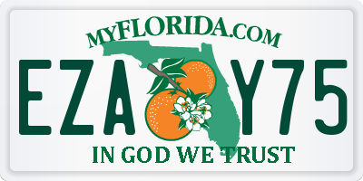 FL license plate EZAY75
