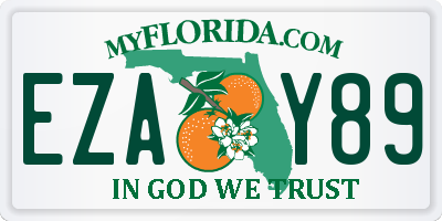 FL license plate EZAY89