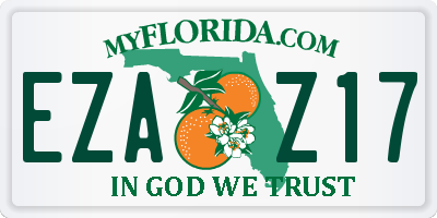 FL license plate EZAZ17
