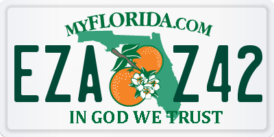 FL license plate EZAZ42