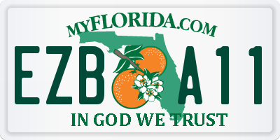 FL license plate EZBA11