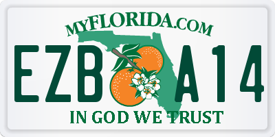 FL license plate EZBA14