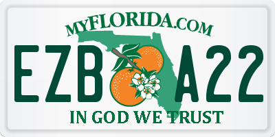 FL license plate EZBA22