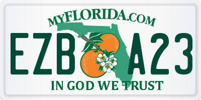 FL license plate EZBA23