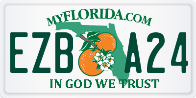 FL license plate EZBA24