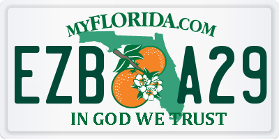 FL license plate EZBA29