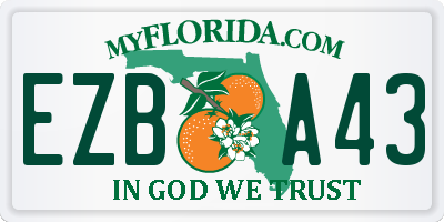 FL license plate EZBA43