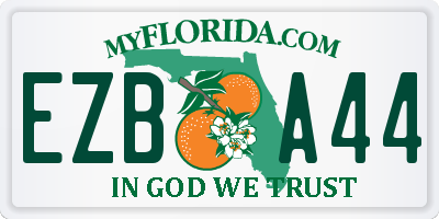 FL license plate EZBA44